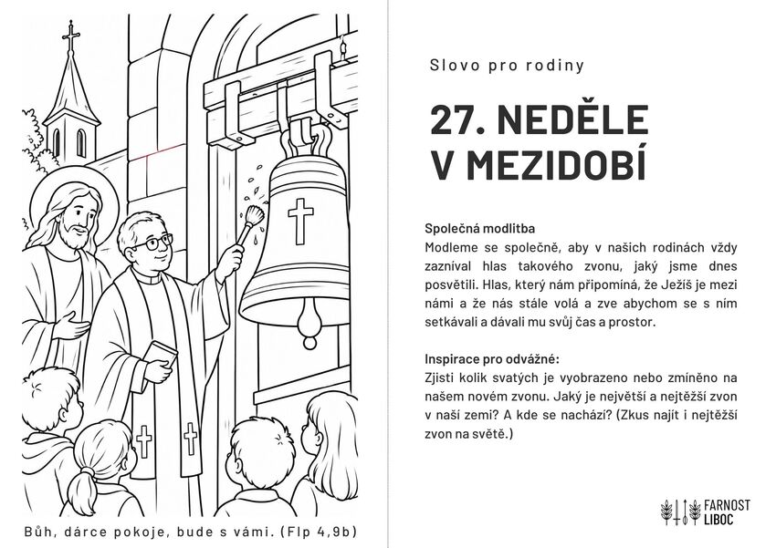 27. neděle v mezidobí 2026 A svěcení zvonu