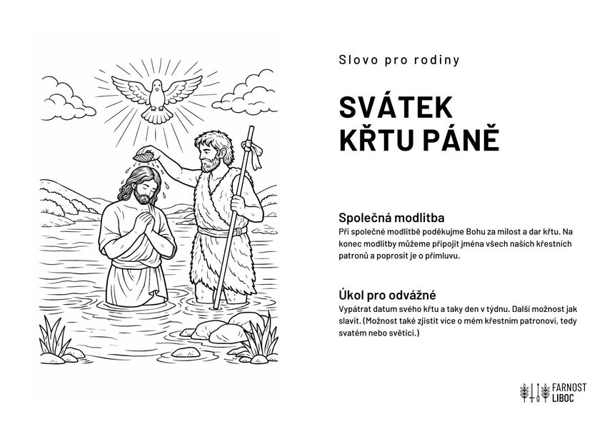 Svátek křtu Páně A 2026