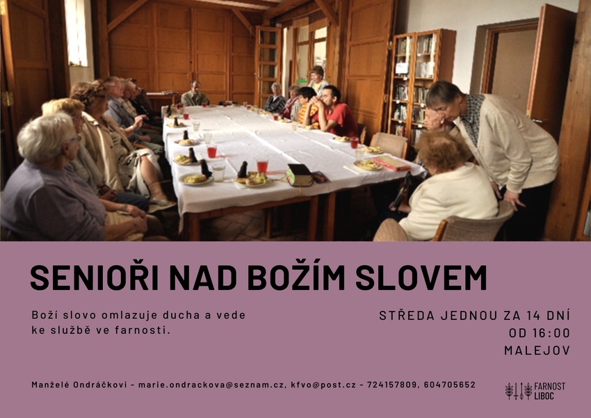 Senioři nad Božím slovem plakátek